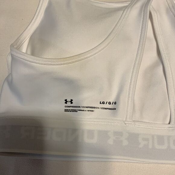 Under Armour Size Large cross back white bra/medium support - Picture 6 of 12
